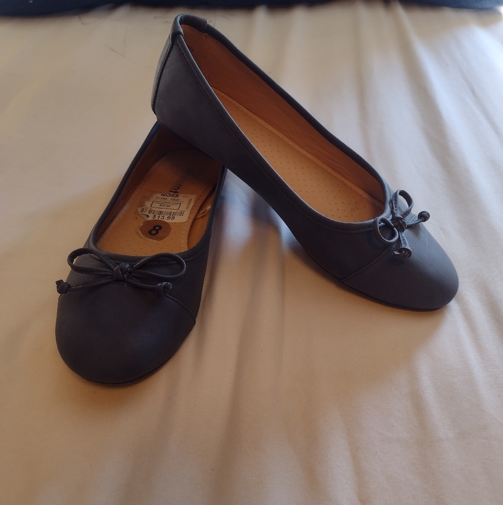 Navy flats